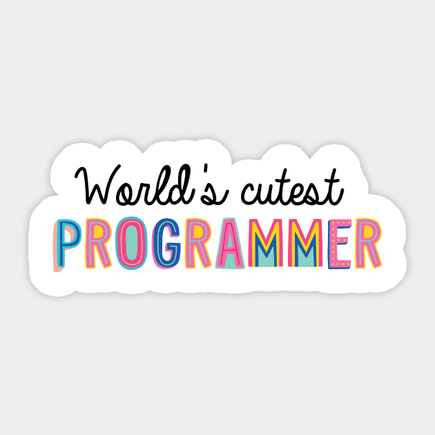 Programmer Gifts | World's cutest Programmer Sticker by BetterManufaktur